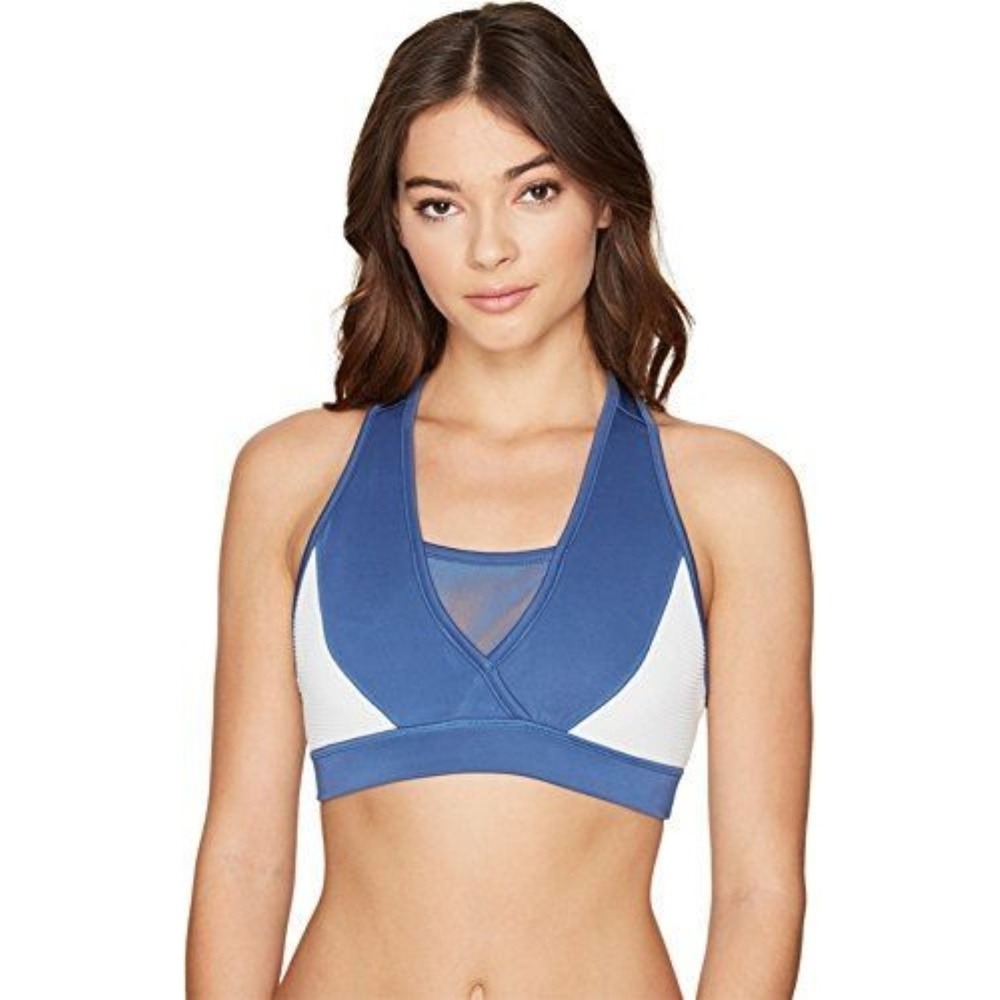 NWT Threads for Thought Vivian Yoga Sports Bra Blue Small 113749